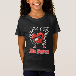 T-Shirt Valentines Day Boys Kids Girls Hearts Dabbing six