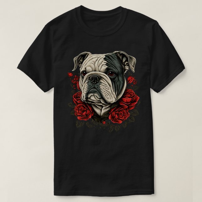 T-shirt Valentines Day Bulldog 3 (Design devant)