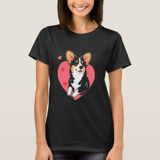 T-shirt Valentine's Day Corgi Heart