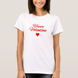 T-shirt Valentine's day elegant white and red