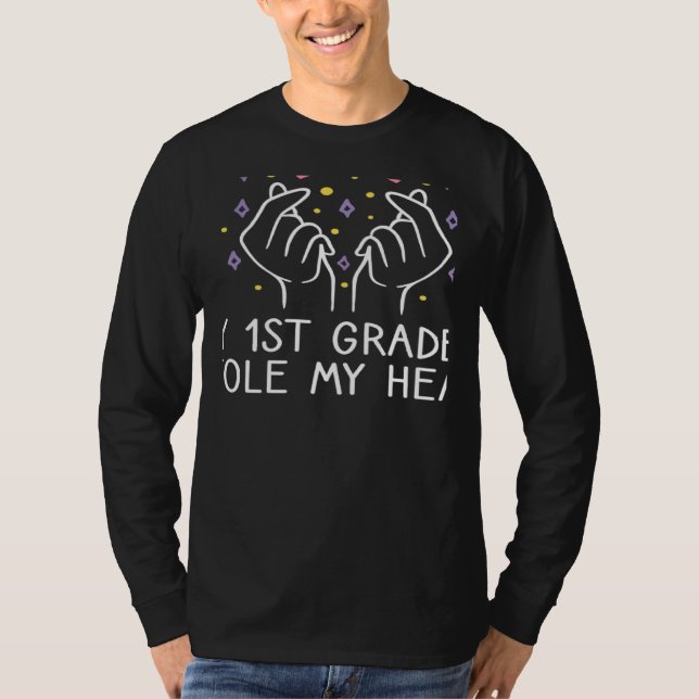 T-shirt Valentines Day First Grade Teacher 1st Grader Stol (Devant)