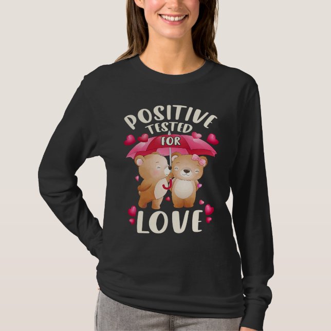 T-shirt Valentine's day for couples bear couple with umbre (Devant)