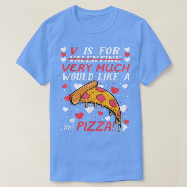 T-shirt Valentine's Day Funny V Est Pour beaucoup aimé (Design devant)