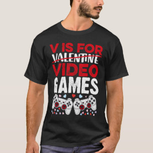 T-shirt Valentines Day garçons enfants fils V est pour les