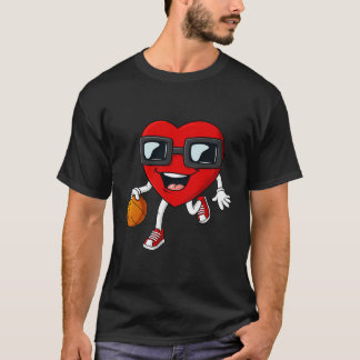 T-shirt Valentines Day Heart Dribbling Basketball Boys Gir