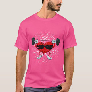 T-shirt Valentines Day Heart Weightlifting Funny Deadlift