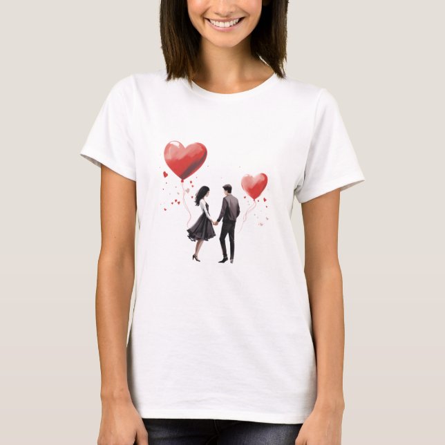 T-shirt Valentines Day Hearts (Devant)