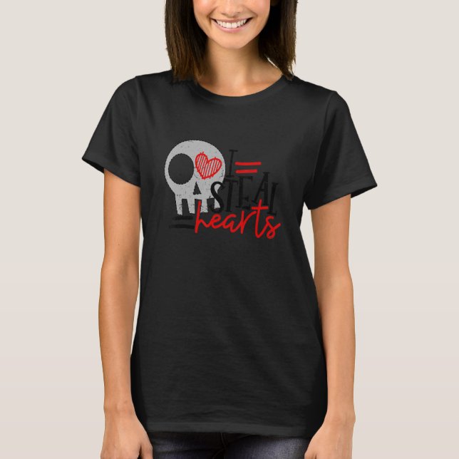 T-shirt Valentines Day I Steal Hearts Boys Kids Girls Wome (Devant)