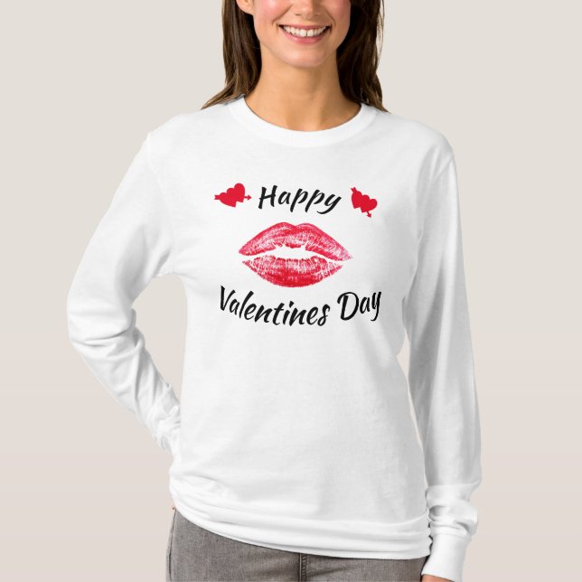 T-SHIRT VALENTINES DAY KISS (Devant)