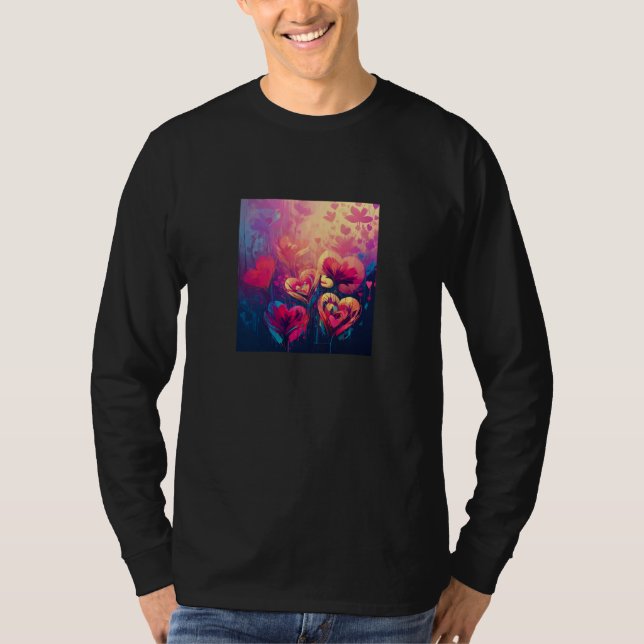 T-shirt Valentine's Day Love Heart Girlfriend Fiancée Wife (Devant)