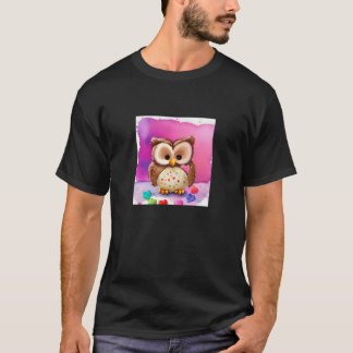T-shirt Valentine's Day Love Heart Owl Teddy Girlfriend Fi