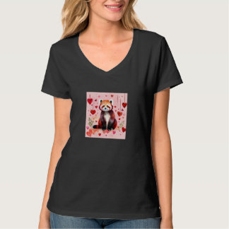 T-shirt Valentine's Day Love Heart Red Panda Girlfriend Fi