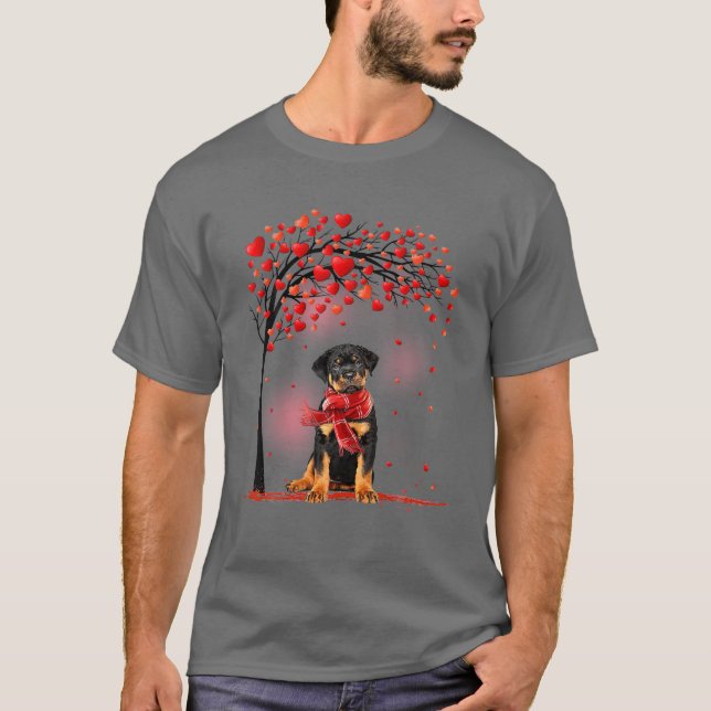 T-shirt Valentines Day Rottweiler (Devant)