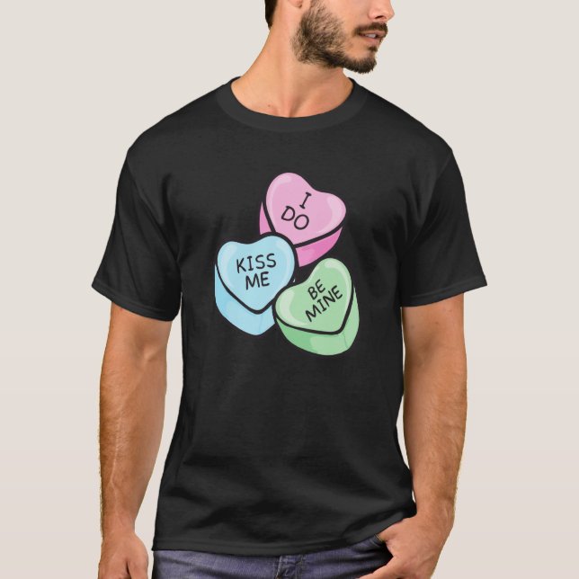 T-shirt Valentine's Day Saying Hearts (Devant)