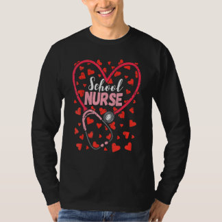 T-shirt Valentines Day Shirt for Registered School Nurse S