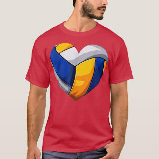 T-shirt Valentines Day Volleyball amoureux Coeurs Amoureux