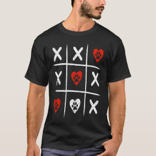 T-shirt Valentine's Day Xo Jeu Coeur mignon pour Cat Girl 