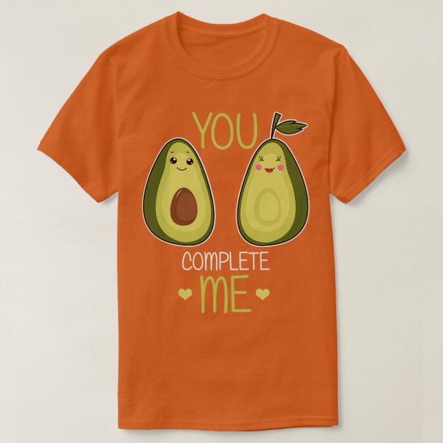 T-shirt Valentines des couples d'Avocado (Design devant)