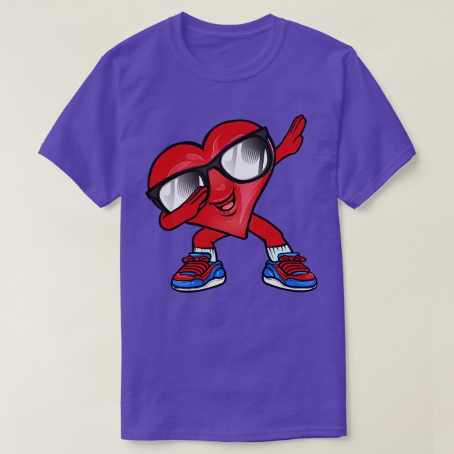 T-shirt Valentines Jour Coeur Dabbing (Design devant)