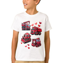 Valentines Jour Construction Camions Funny Garçons