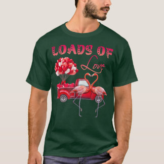 T-shirt Valentines Jour Cute Camion Flamant rose Costume G