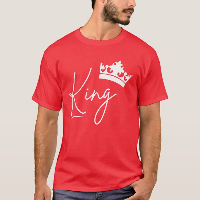 T-shirt Valentines Jour d'observation Couples Reine King V (Devant)