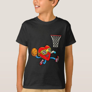 T-shirt Valentines Jour Enfants garçons Hommes Coeur Dunki