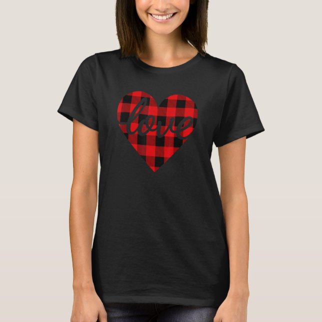 T-shirt Valentines Jour Femmes Hommes Enfants Buffalo Plai (Devant)