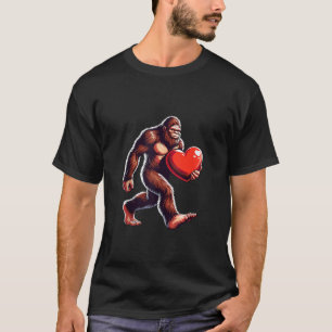 T-shirt Valentines Jour Funny Bigfoot Coeur Garçons Hommes