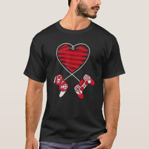 T-shirt Valentines Jour Gamer Contrôleur Enfants Garçons V