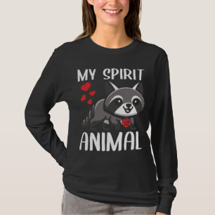 T-shirt Valentines Jour Mon Esprit Animal Raccoon Je T'Aim