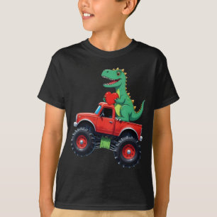 T-shirt Valentines Jour T Rex équitation Monster Truck Tod
