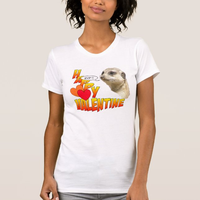 T-shirt Valentines Meerkat BFF (Devant)