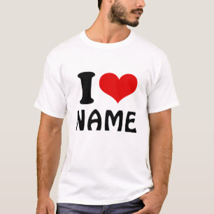T-shirt Valentines personnalisables Jour J'aime Coeur Pers