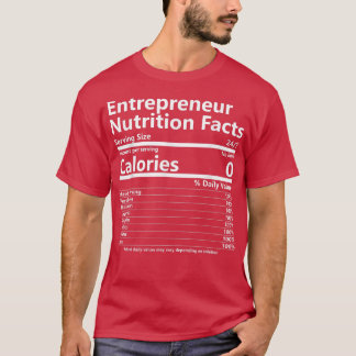 T-shirt Valeur nutritive Motivation du succès de l'entrepr
