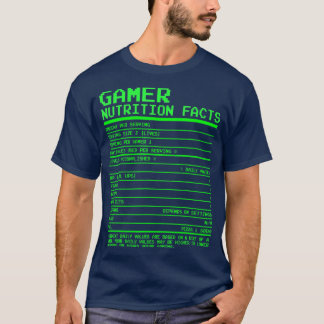 T-shirt Valeur nutritive t Cadeaux pour n garçons Jeux vid