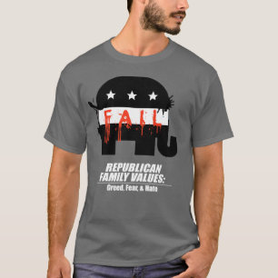 T-shirt Valeurs républicaines - avidité, crainte, et hai