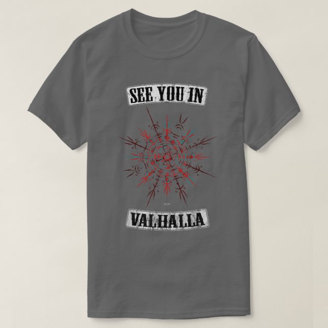 T-shirt Valhalla Warriors Berserker Vikings Odin Ragnar137 (Design devant)