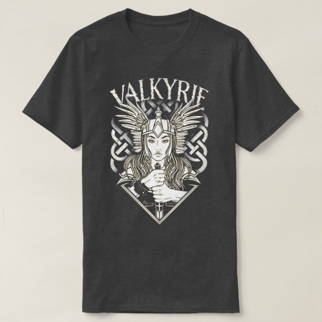 T-shirt Valkyrie Valhalla Mythologie Norse Nordic Viking S (Design devant)