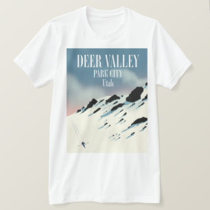 T-shirt Vallée du Cerf, ville du parc, Utah, affiche de sk