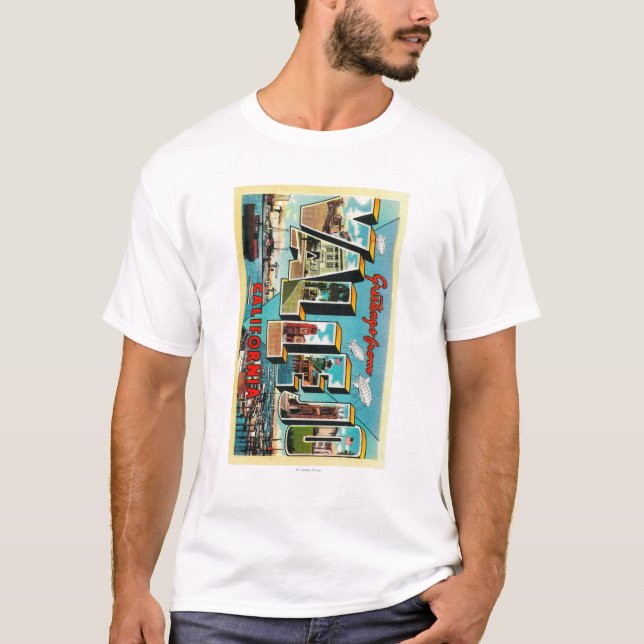 T-shirt Vallejo, la Californie - grandes scènes de lettre (Devant)