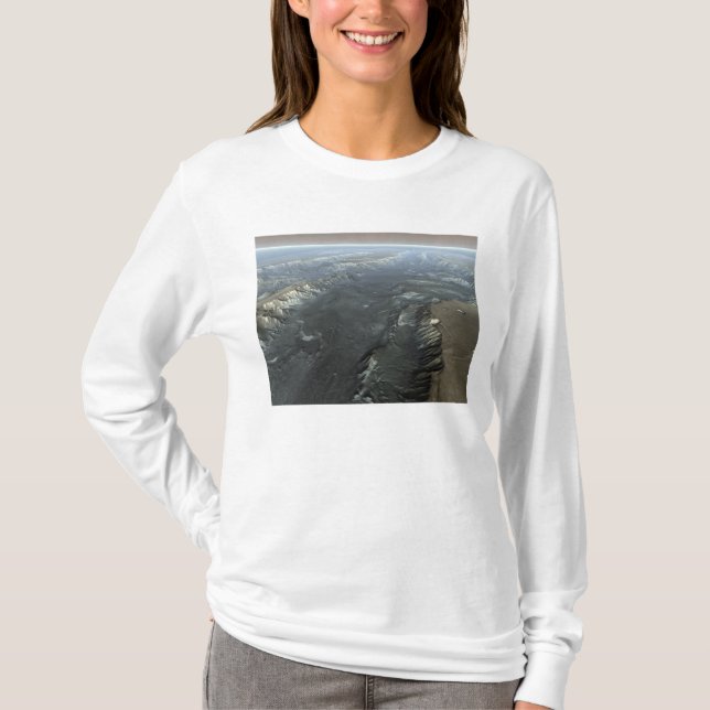T-shirt Valles Marineris, le Grand Canyon de Mars (Devant)