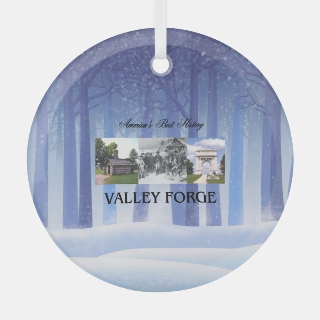 T-SHIRT Valley Forge Glass Ornament Aus Glas (Vorderseite)