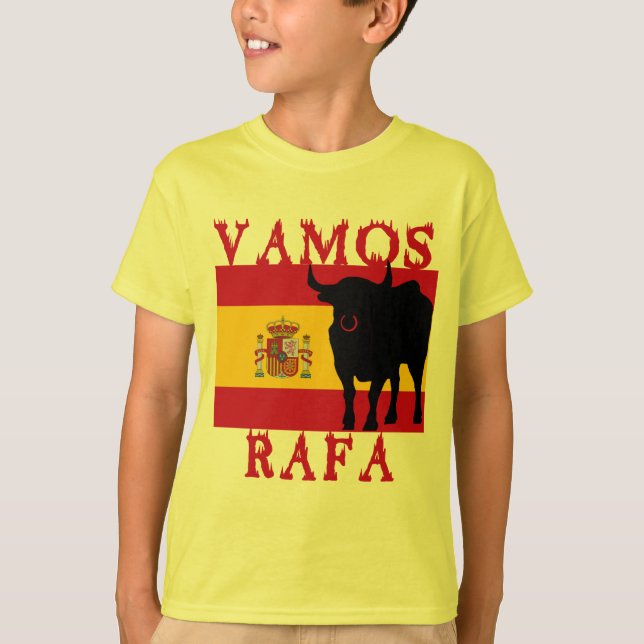 T-shirt Vamos Rafa avec le drapeau de l'Espagne (Devant)