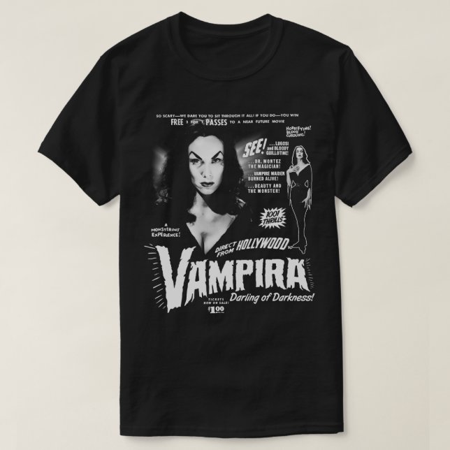 T-shirt Vampira L'Obscurité (Design devant)