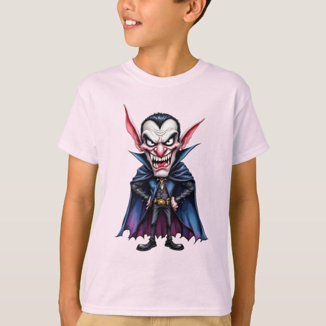 T-shirt Vampire avec d'énormes oreilles, Halloween, auteur (Devant)