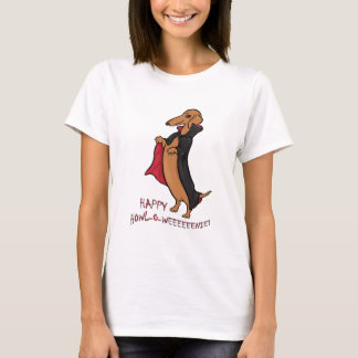 T-shirt Vampire de Halloween de teckel