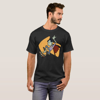 T-shirt Vampire faisant de la planche à roulettes de rad
