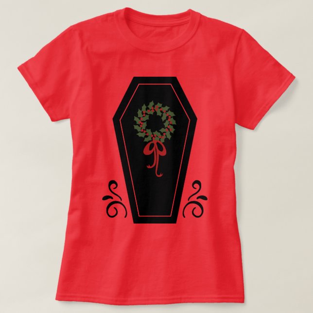 T-shirt Vampire Holiday Coffin (Design devant)