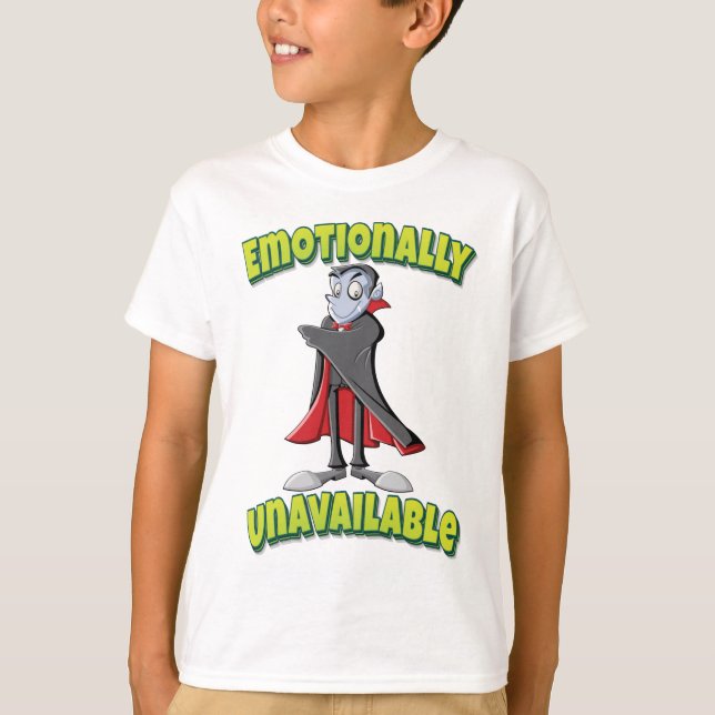 T-shirt Vampire indisponible sur le plan émotionnel (Devant)